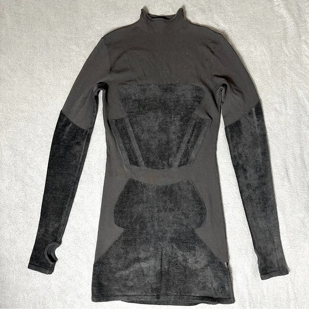 New Dion Lee Chenille Intarsia Knit Black Mini Dress Size 4 - Picture 2 of 14
